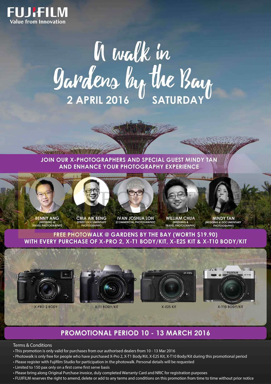 IT SHOW 2016 price list image brochure of Fujifilm Digital Cameras Free Photowalk At Gardens By The Bay