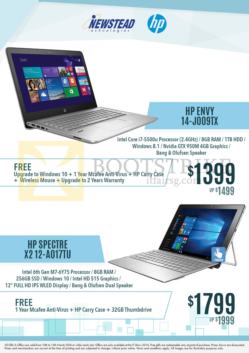 IT SHOW 2016 price list image brochure of HP Newstead Notebooks Envy 14-J009TX, X2 12-A017TU