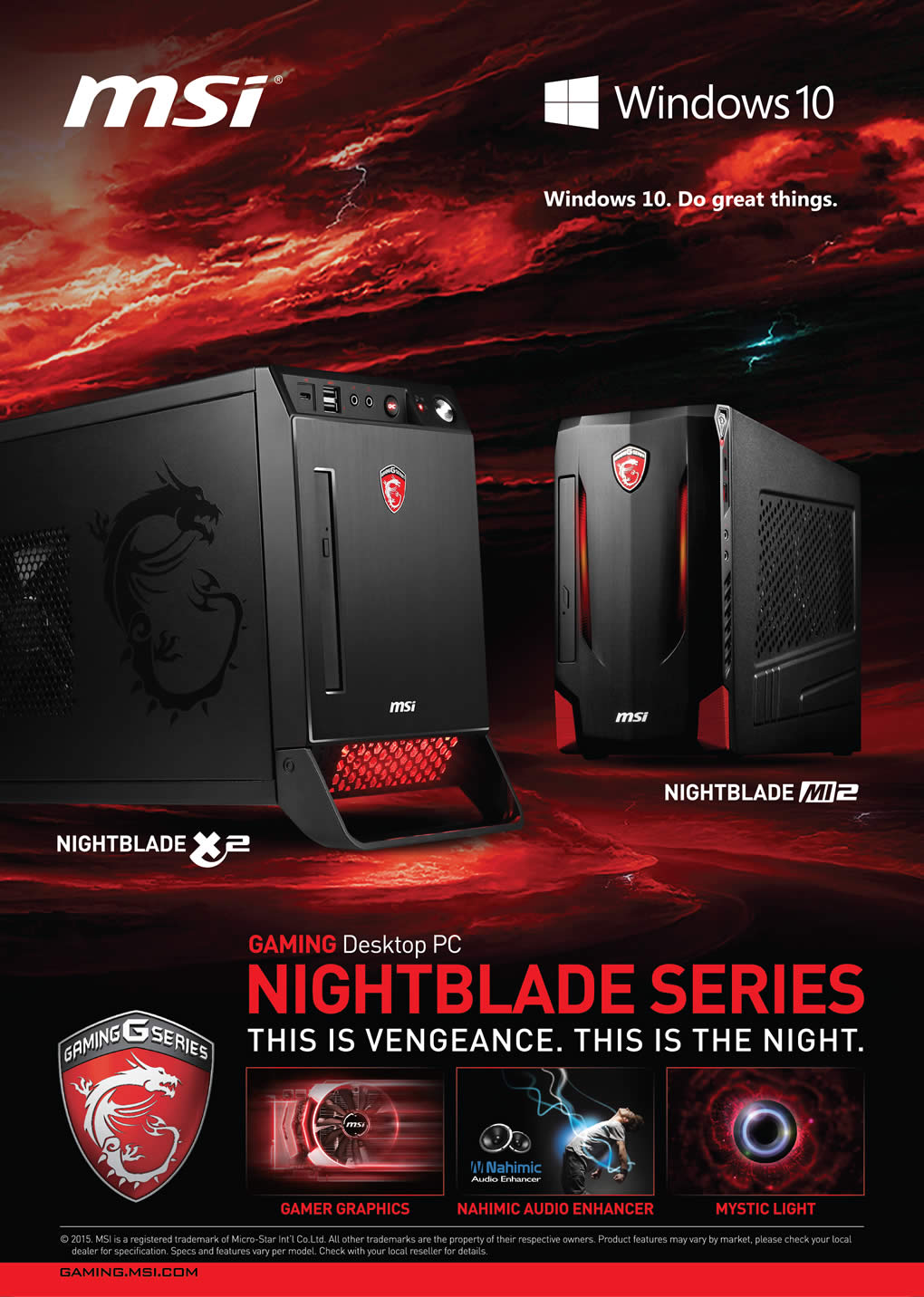 IT SHOW 2016 price list image brochure of MSI Desktop PCs Nightblade X2, MI2 Features