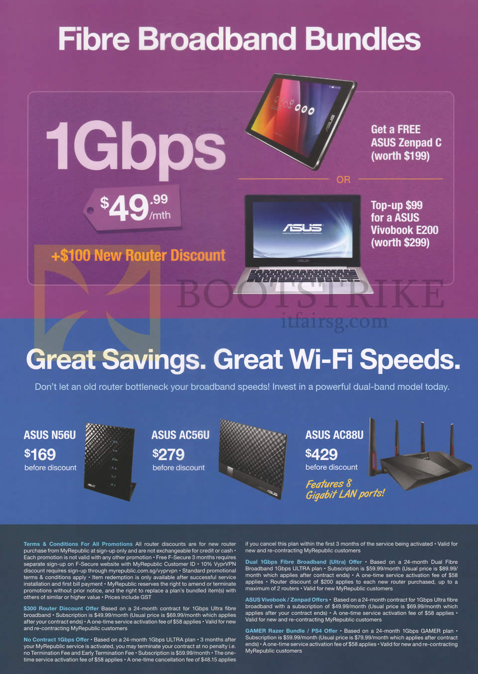 IT SHOW 2016 price list image brochure of MyRepublic 1Gbps Fibre Boradband 49.99, Routers Asus N56U, AC56U, AC88U