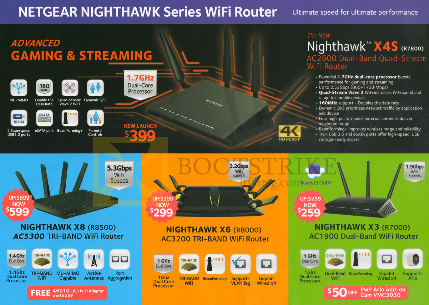 IT SHOW 2016 price list image brochure of Netgear Networking Routers Nighthawk Series Wifi Router, X8, X6, X3