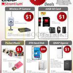 1 Dollar Deals Brinno, Foscam, Pringo, QNAP, Strontium, Wireless IP Camera, SD Card, Pocket Photo, Hard Disk