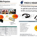 Mini Projectors AD-FP-345, AD-FP-360C, Finch 2 Headphone