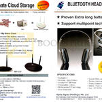 Private Cloud Storage AD-CL2, Bluetooth Headphone AD-H2C