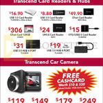 Transcend Card Readers, Hubs, Car Cameras USB3.0, CFast, UHS-II, OTG, USB2.0, DrivePro 100, 200, 220, 520