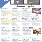 Monitors UltraSharp P2314H, P2415Q, P2715Q, U2417H, U2412M, U2415, U2515H, U2715H, U3014, U3415W, UP2516D, UP2716D, UP3216Q, UP2715K