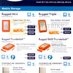 Mobile Storage Rugged Mini, Triple, Thunderbolt, Raid Thunderbolt, Porsche Design Slim Drive, Mobile Drive