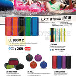 Ultimate Ears Bluetooth Speakers UE Boom, 2, Mini Boom, Roll, Megaboom