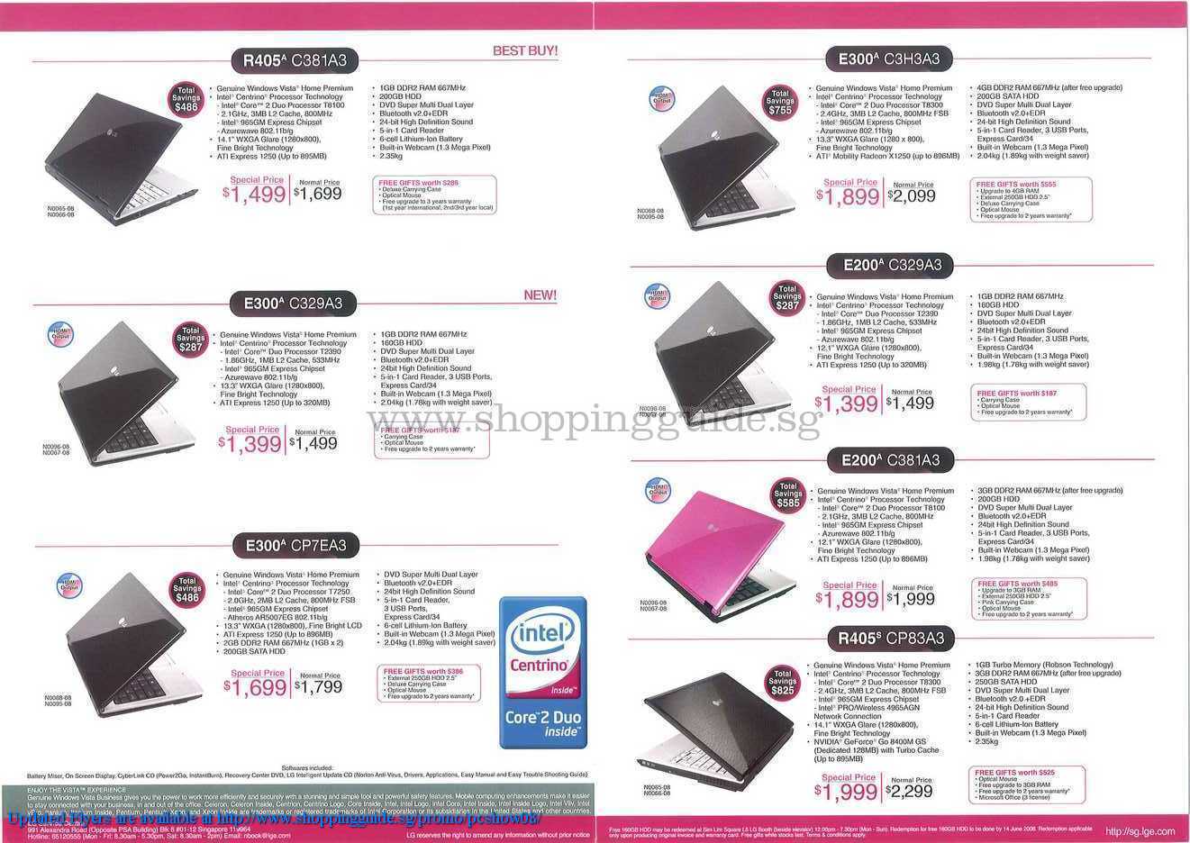 PC Show 2008 price list image brochure of LG ShoppingGuide.SG-PcShow08-090