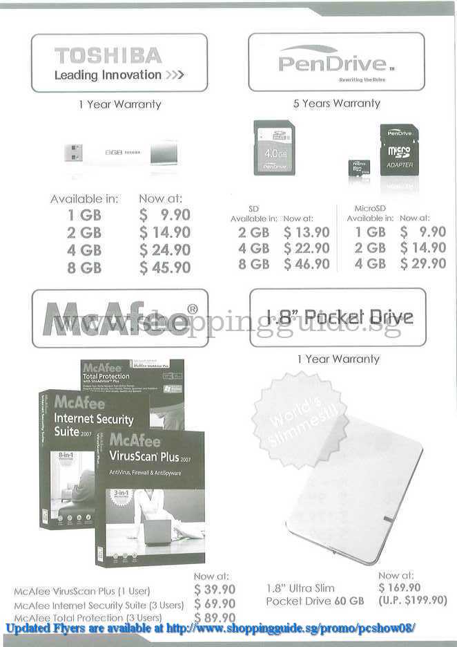 PC Show 2008 price list image brochure of ShoppingGuide.SG-PcShow08-054