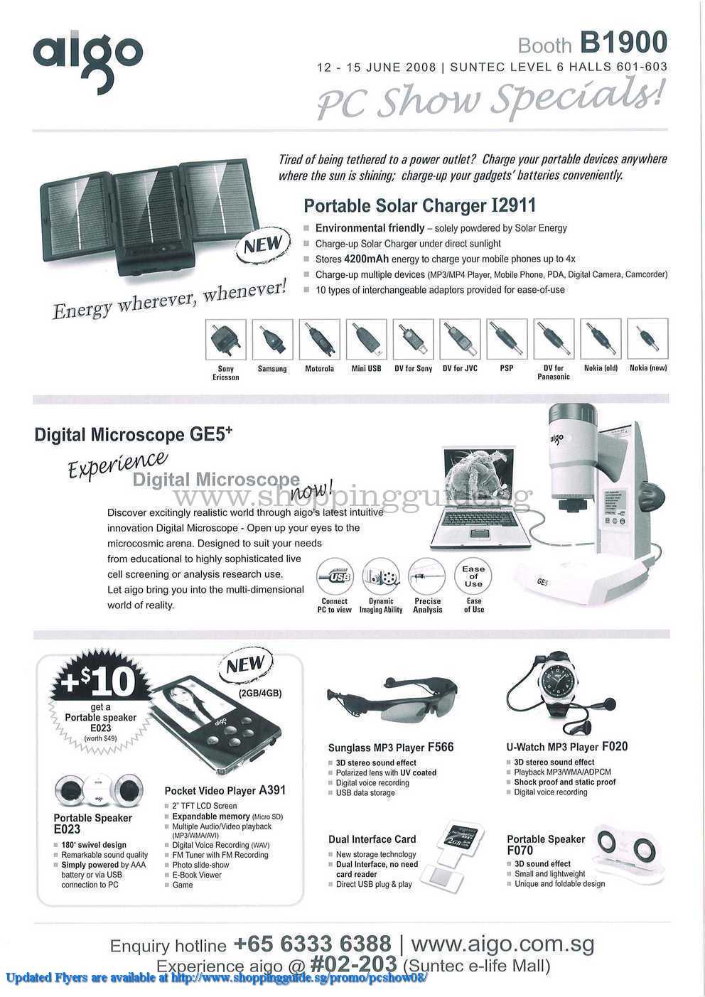 PC Show 2008 price list image brochure of Aigo ShoppingGuide.SG-PcShow08-019