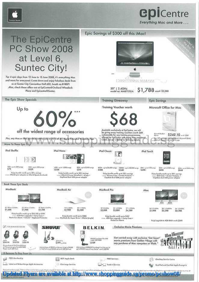 PC Show 2008 price list image brochure of Apple Ipod Macbooks ShoppingGuide.SG-PcShow08-103