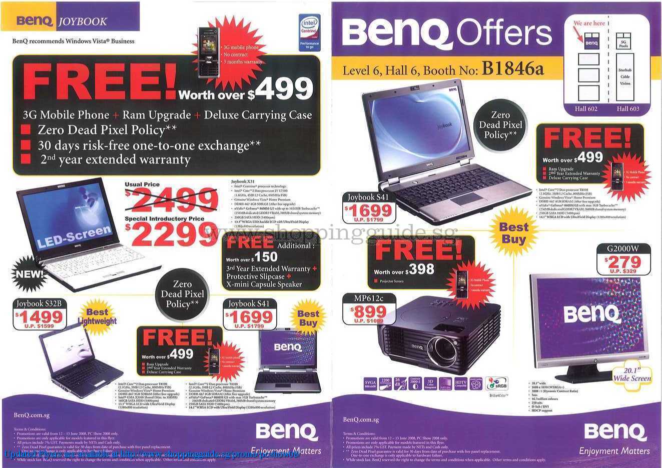 PC Show 2008 price list image brochure of Benq ShoppingGuide.SG-PcShow08-079