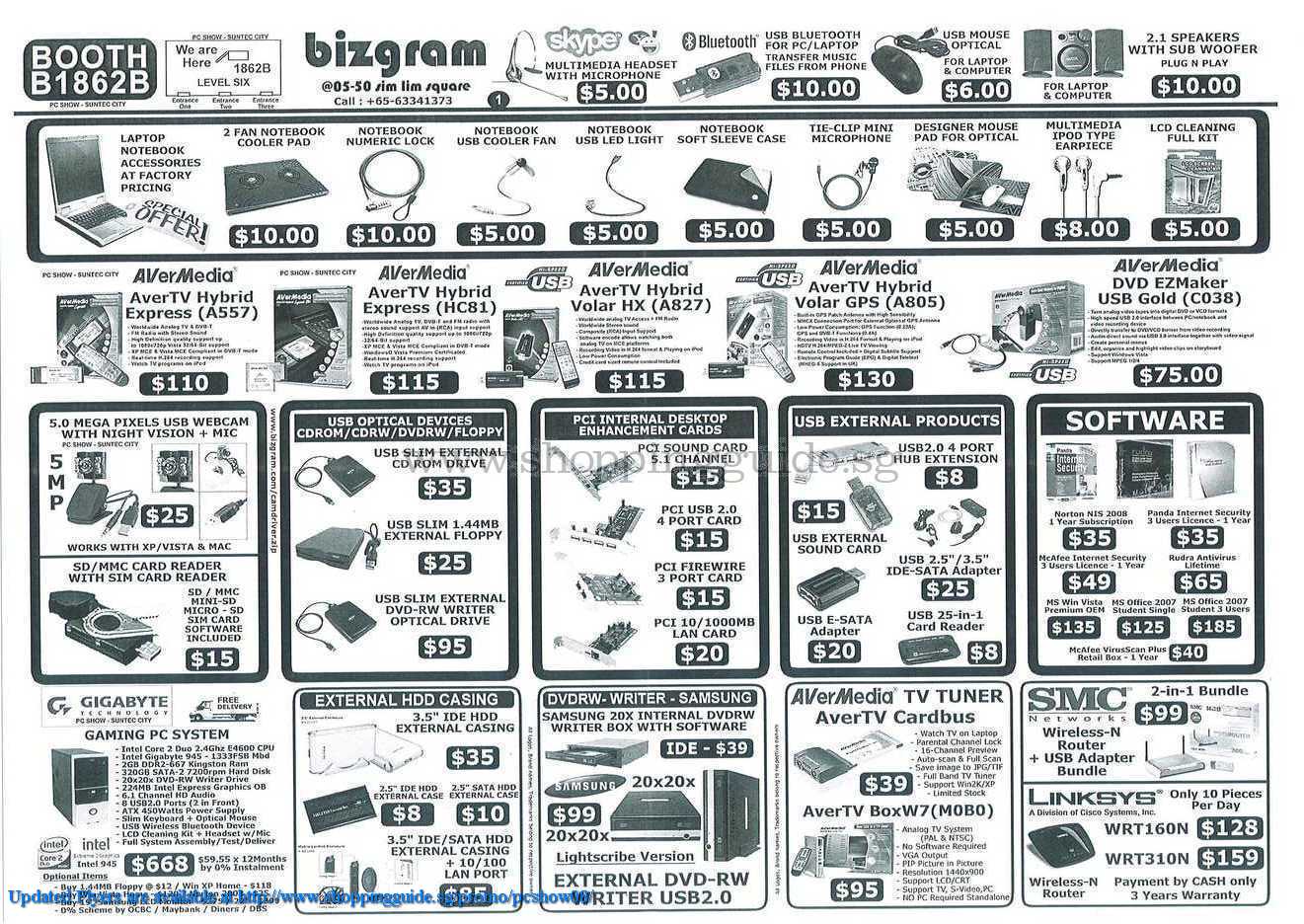 PC Show 2008 price list image brochure of Bizgram ShoppingGuide.SG-PcShow08-060