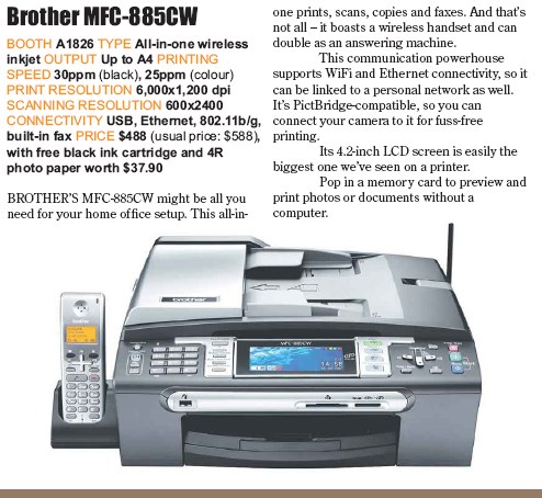 PC Show 2008 price list image brochure of Brother Mfc-885cw