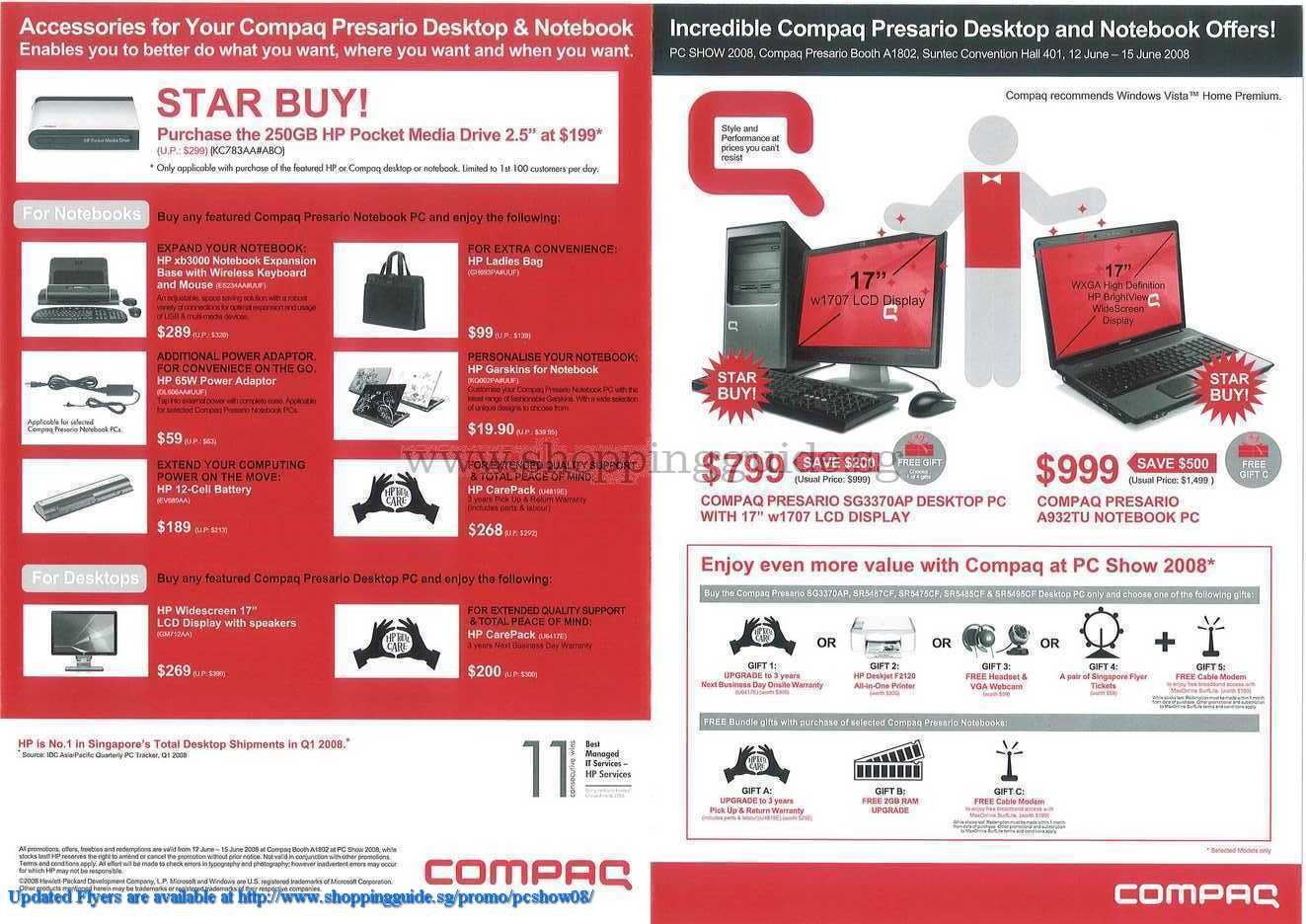 PC Show 2008 price list image brochure of Compaq ShoppingGuide.SG-PcShow08-081