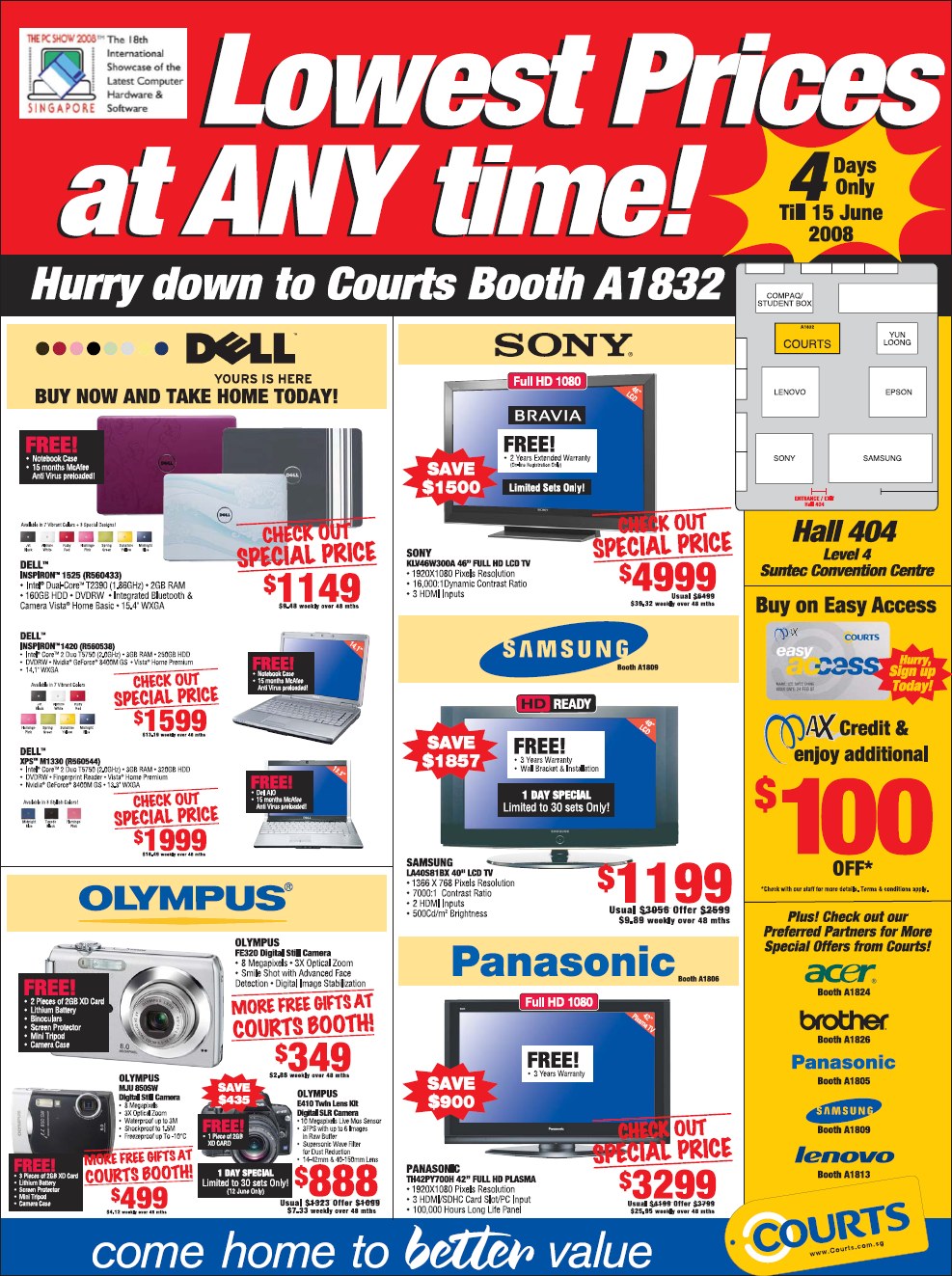 PC Show 2008 price list image brochure of Courts