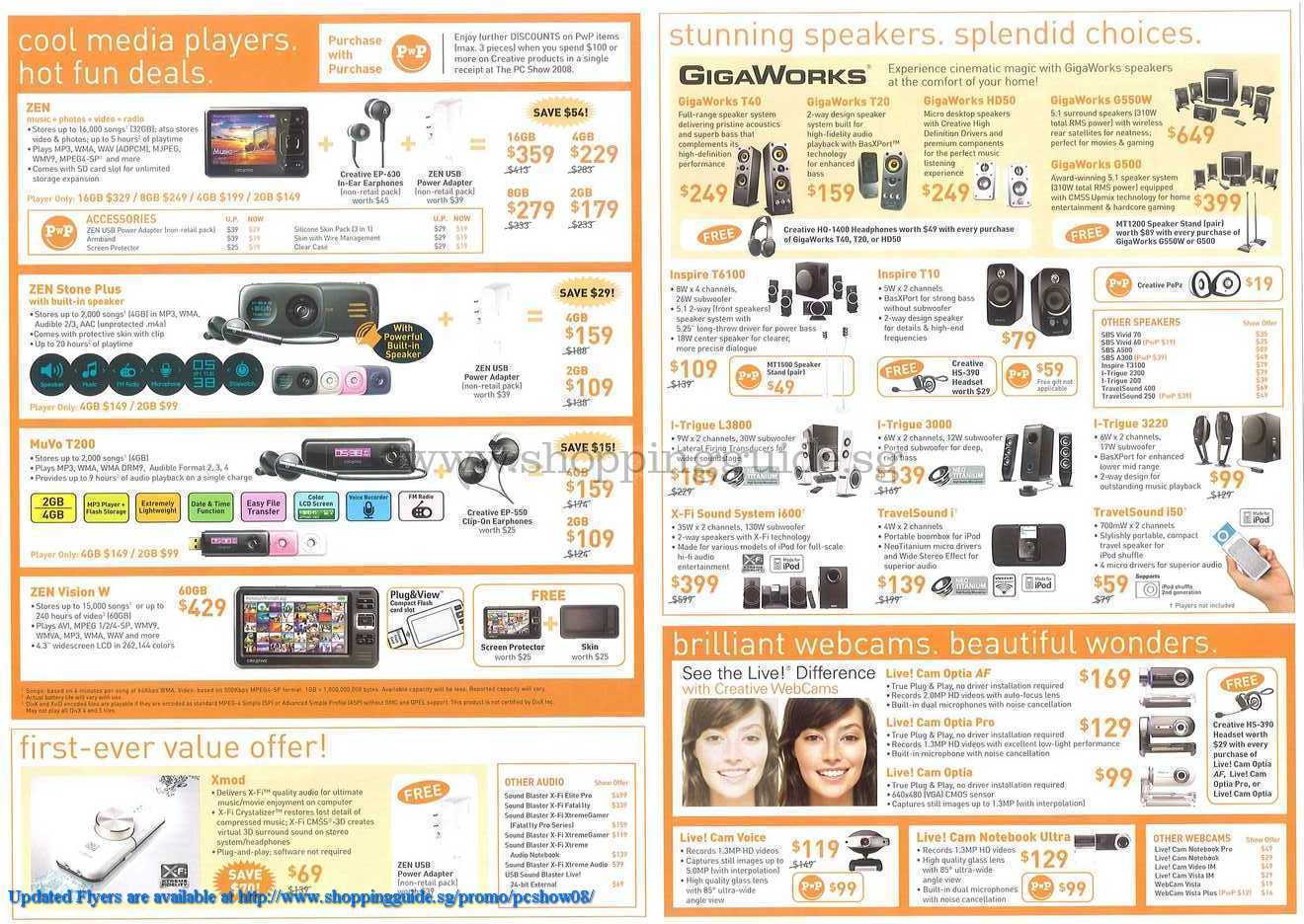 PC Show 2008 price list image brochure of Creative ShoppingGuide.SG-PcShow08-190