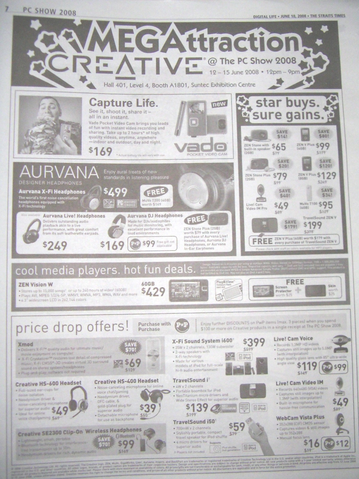 PC Show 2008 price list image brochure of Creative Ad