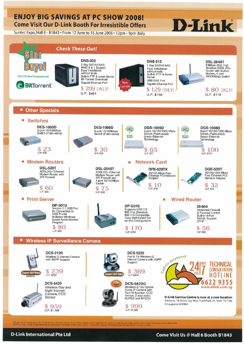 PC Show 2008 price list image brochure of Dlink 2