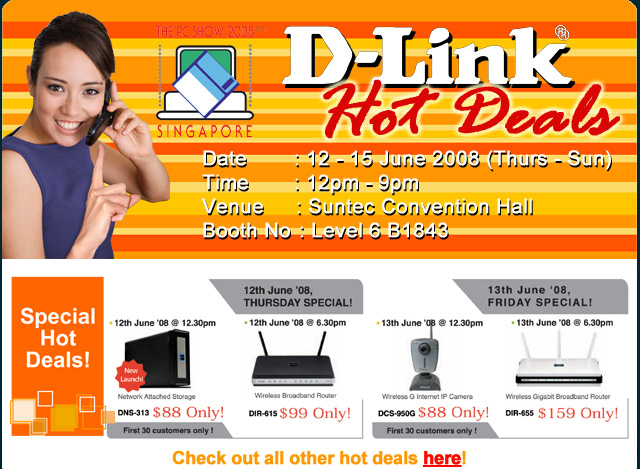 PC Show 2008 price list image brochure of Dlink 3