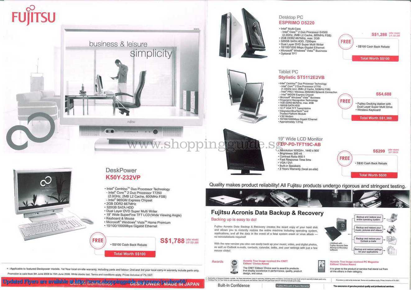 PC Show 2008 price list image brochure of Fujitsu ShoppingGuide.SG-PcShow08-113