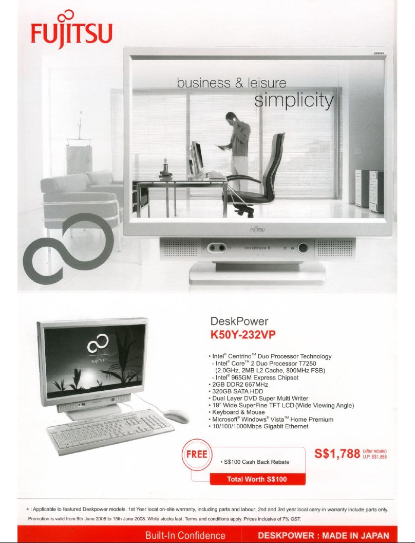 PC Show 2008 price list image brochure of Fujitsu Deskpower 3