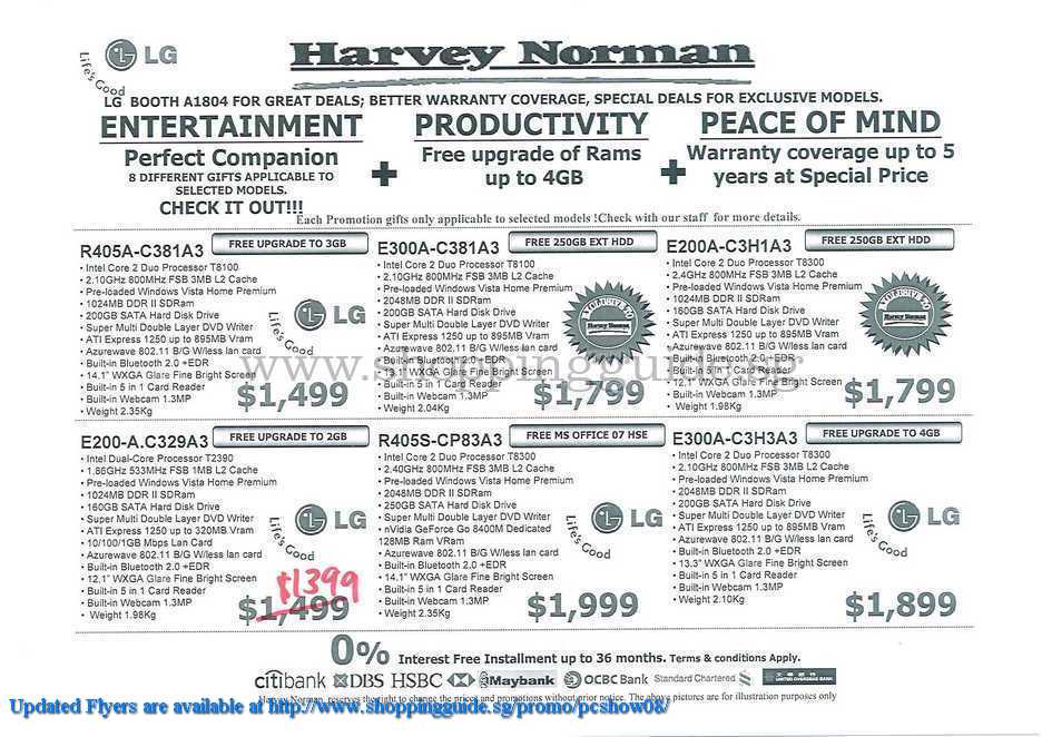 PC Show 2008 price list image brochure of Harvey Norman ShoppingGuide.SG-PcShow08-072