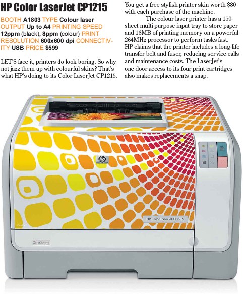 PC Show 2008 price list image brochure of Hp Color Laserjet Cp1215