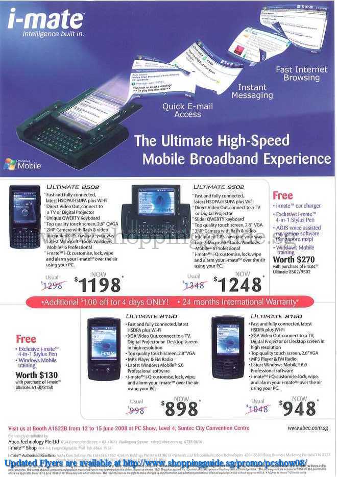 PC Show 2008 price list image brochure of I-mate ShoppingGuide.SG-PcShow08-184