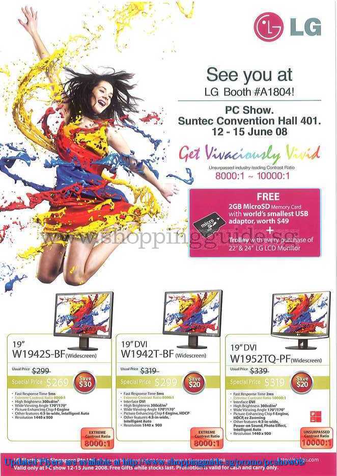 PC Show 2008 price list image brochure of Lg ShoppingGuide.SG-PcShow08-167