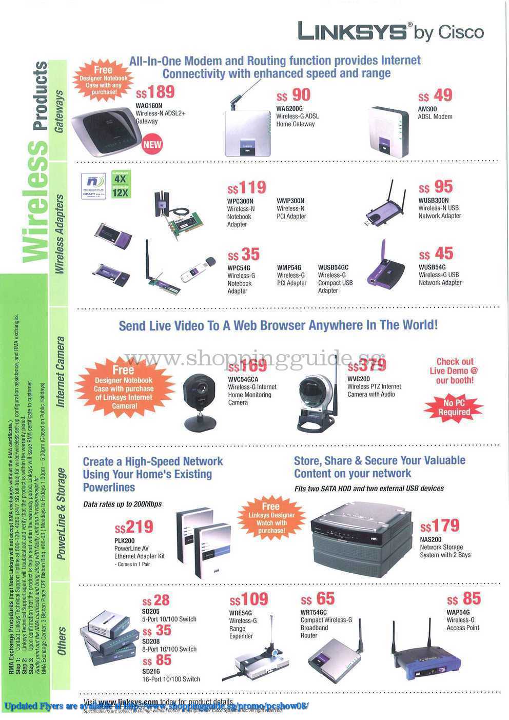 PC Show 2008 price list image brochure of Linksys ShoppingGuide.SG-PcShow08-017