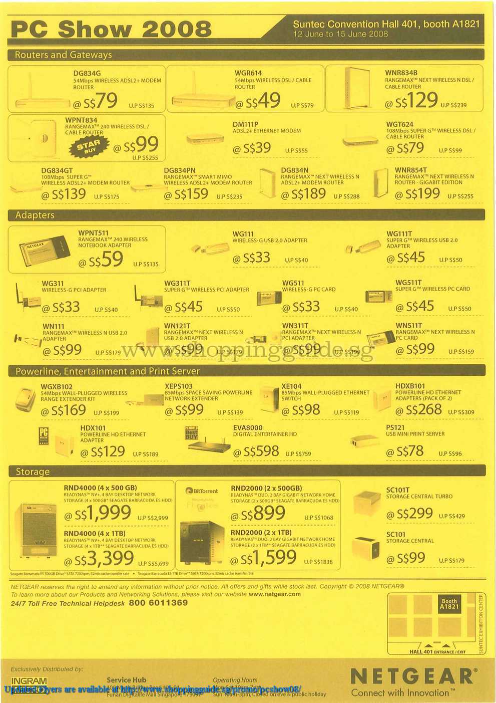 PC Show 2008 price list image brochure of Netgear ShoppingGuide.SG-PcShow08-020