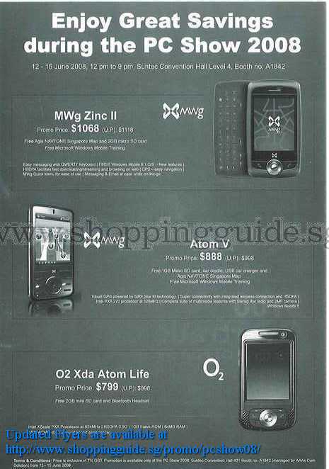 PC Show 2008 price list image brochure of O2 Xda ShoppingGuide.SG-PcShow08-173