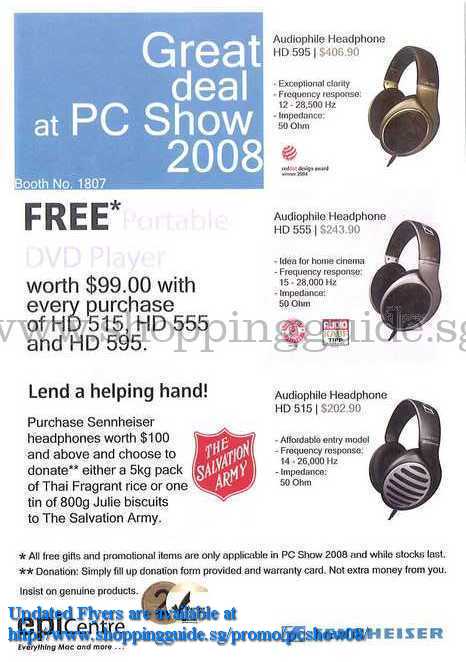 PC Show 2008 price list image brochure of Sennheiser ShoppingGuide.SG-PcShow08-056