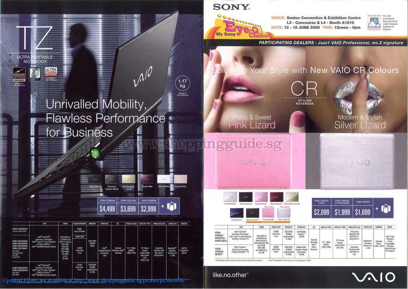 PC Show 2008 price list image brochure of Sony Vaio ShoppingGuide.SG-PcShow08-106