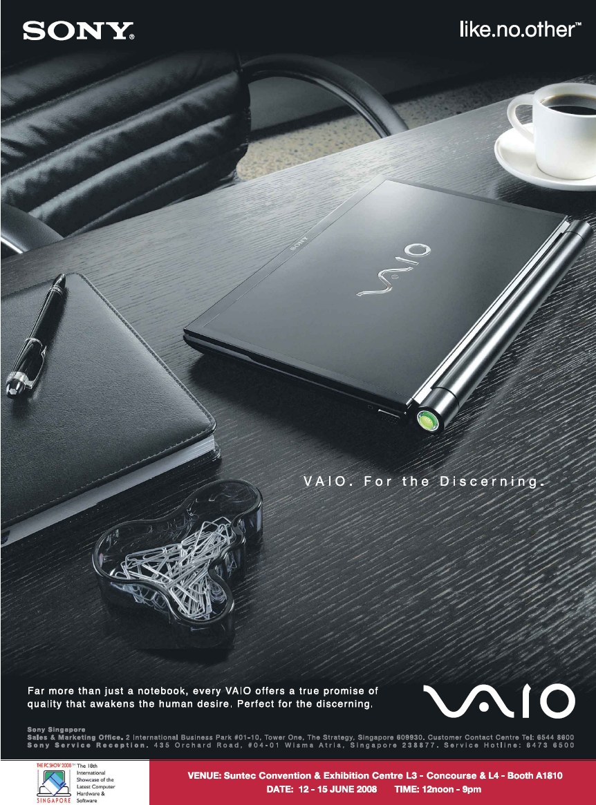 PC Show 2008 price list image brochure of Sony Vaio Ad