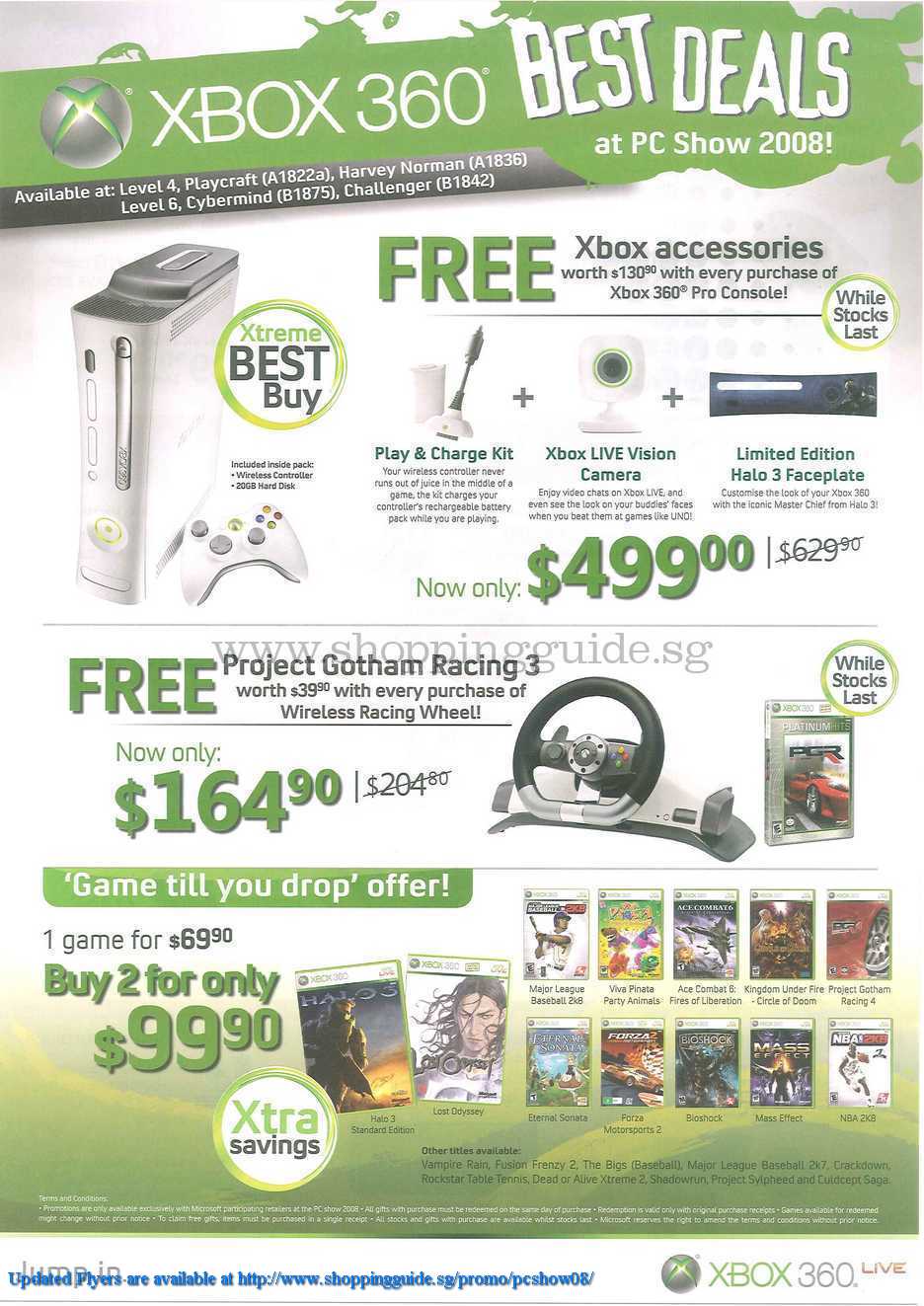 PC Show 2008 price list image brochure of Xbox 360 ShoppingGuide.SG-PcShow08-063