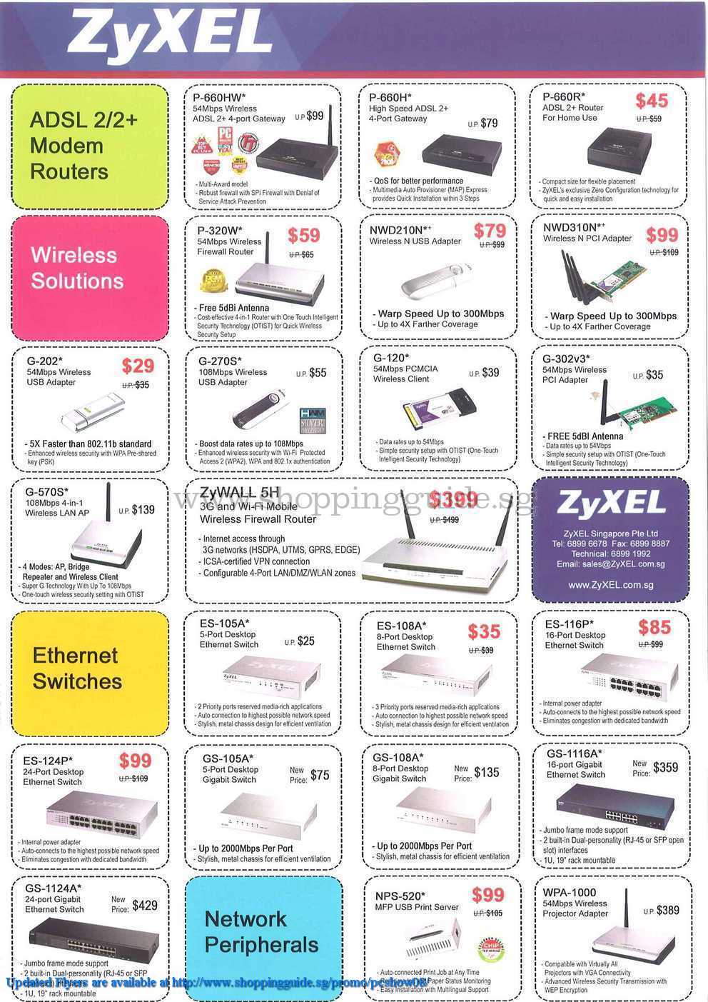 PC Show 2008 price list image brochure of Zyxel ShoppingGuide.SG-PcShow08-006