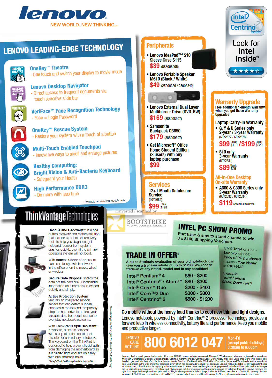 PC Show 2009 price list image brochure of Lenovo Promotions 2