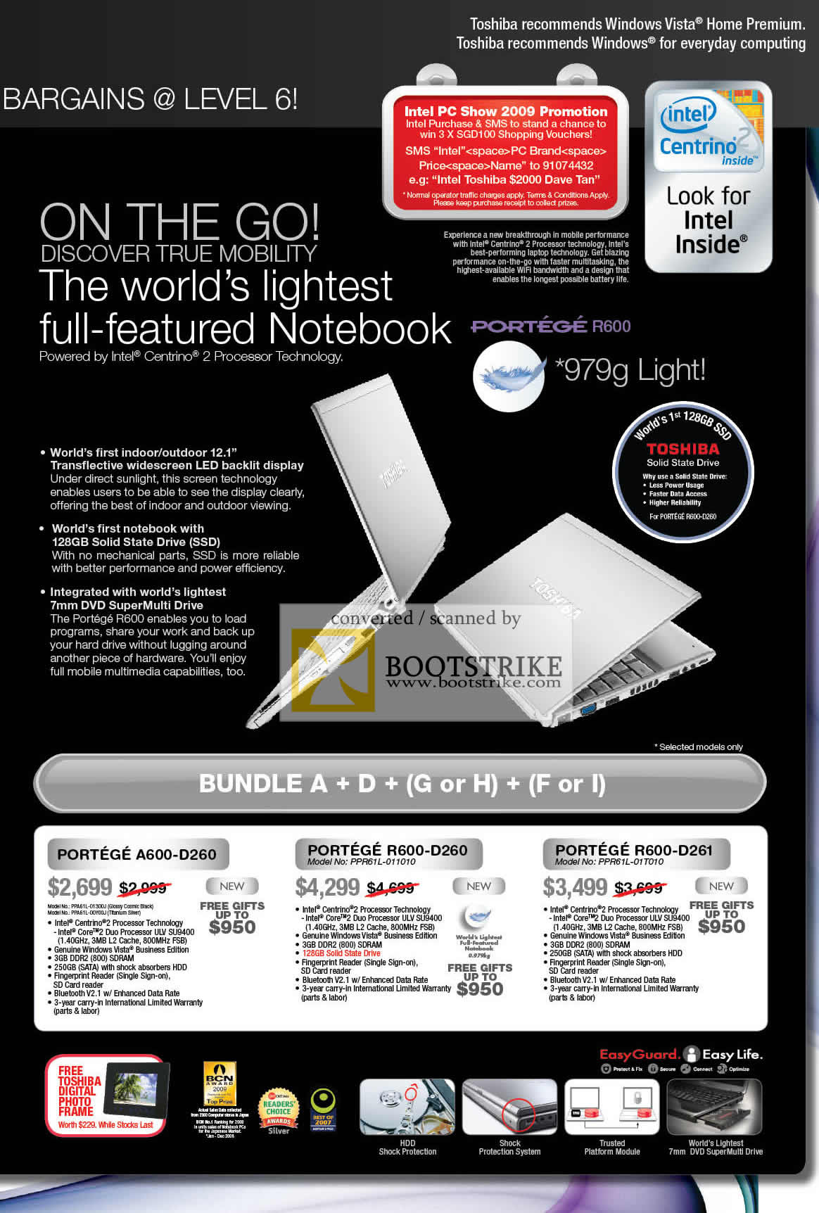 PC Show 2009 price list image brochure of Toshiba Portege R600 Promotions 2