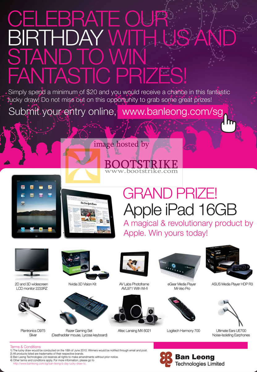 PC Show 2010 price list image brochure of Ban Leong Lucky Draw