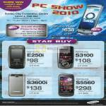 Samsung Mobile Phones Wave E250i S3100 S3600i S5560