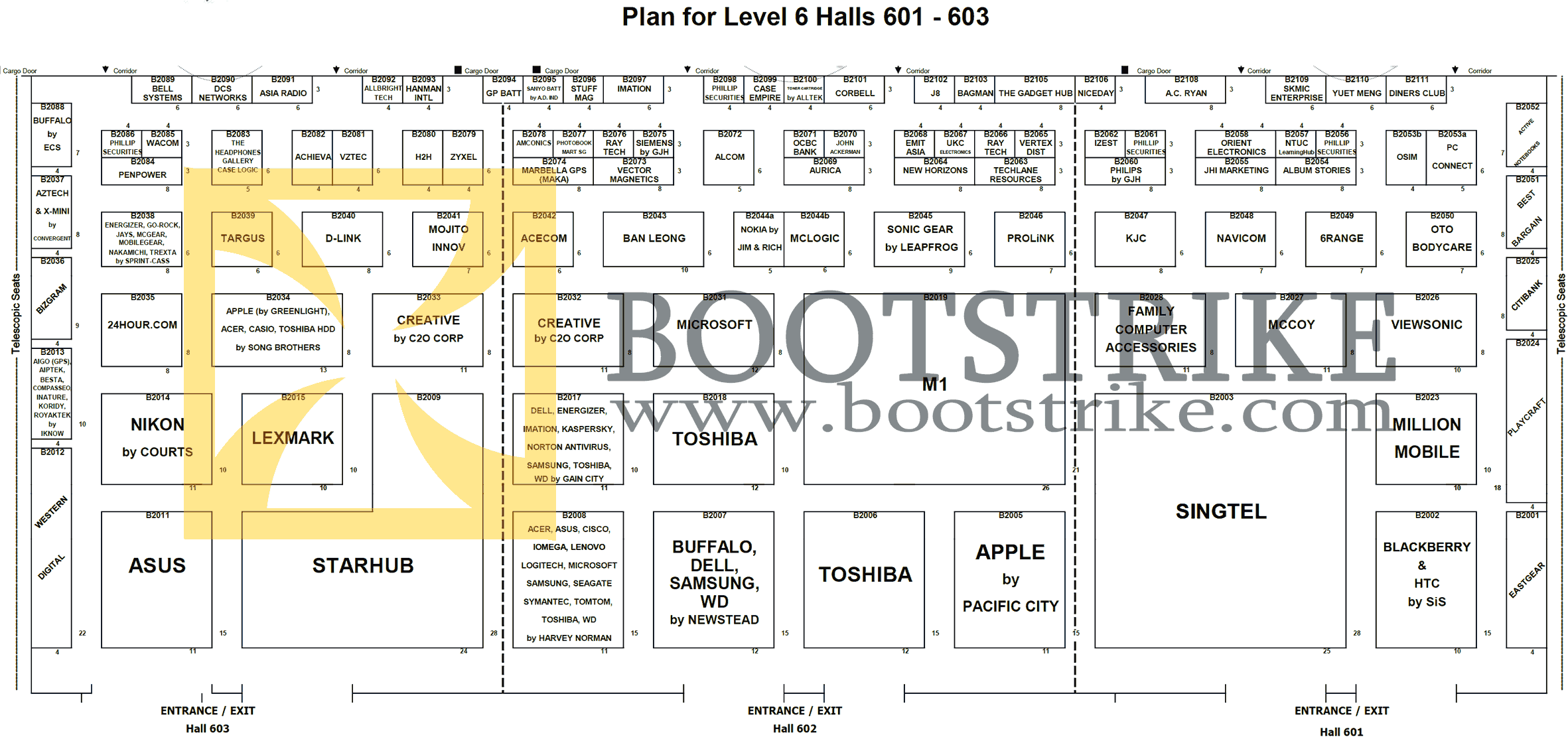 PC Show 2011 price list image brochure of Floor Plan Map Suntec Level 6