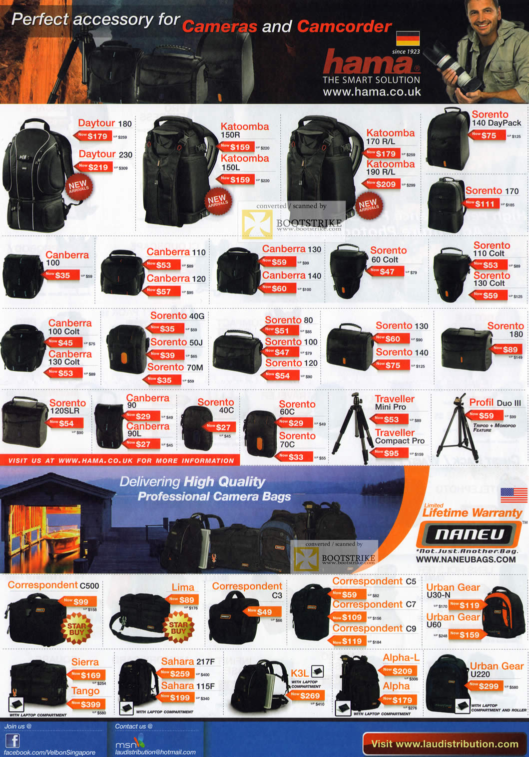 PC Show 2011 price list image brochure of Lau Intl Hama Bags Daytour Katoomba Sorento Canberra Naneu Correspondent Lima Urban Gear Sahara K3L Alpha Sierra Tango