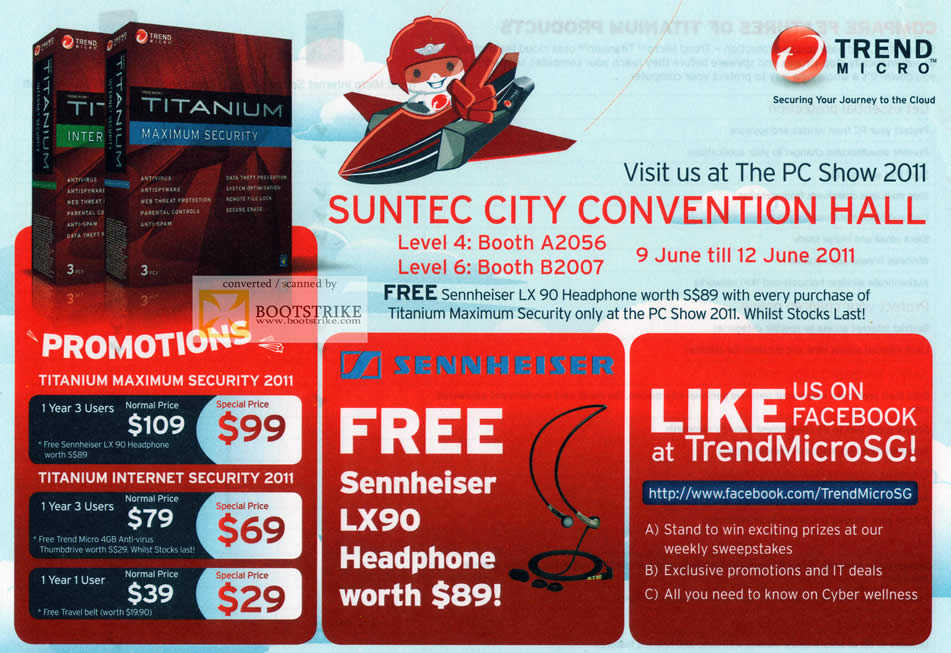 PC Show 2011 price list image brochure of Trend Micro Anti Virus Titanium Maximum Security 2011 Free Sennheiser LX90 Headphone.jpg