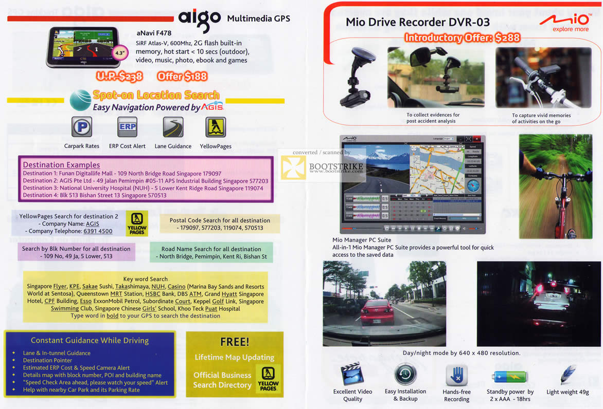 PC Show 2011 price list image brochure of IKnow Aigo Multimedia GPS ANavi F478 Mio Drive Recorder DVR-03