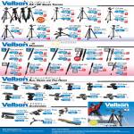 Velbon Tripods CX DF VPod Geo Pod Ultra Stick Rup PH QHD PHD FHD Accessories Umbrella Clamp Super Mag Slider Kit Mag Plate