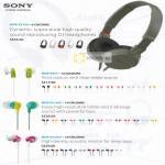 Sony Headphones Earphones MDR-ZX100 E9LP EX10LP EX50LP