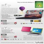 Notebooks Vaio F Series VPCF217HG BI Y Series VPCB16KG S P G